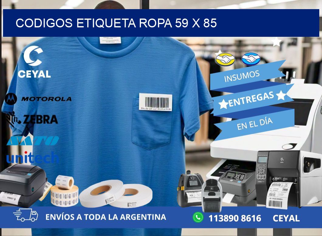 CODIGOS ETIQUETA ROPA 59 x 85