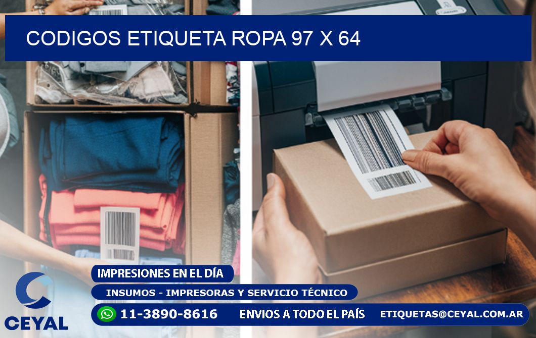 CODIGOS ETIQUETA ROPA 97 x 64