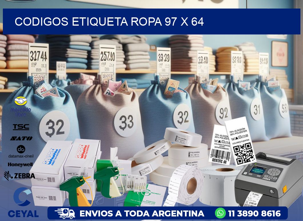 CODIGOS ETIQUETA ROPA 97 x 64