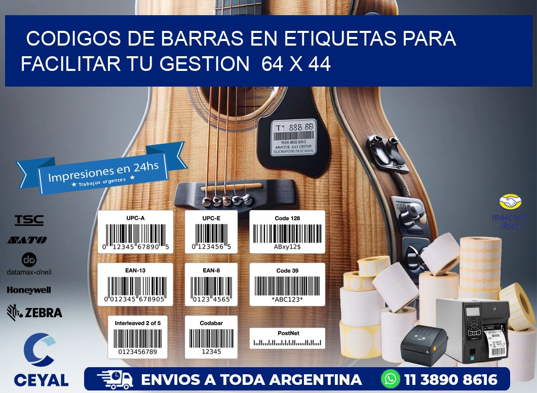Codigos de Barras en Etiquetas para Facilitar tu Gestion 64 x 44