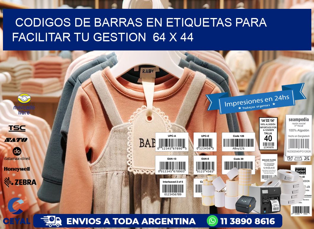 Codigos de Barras en Etiquetas para Facilitar tu Gestion 64 x 44