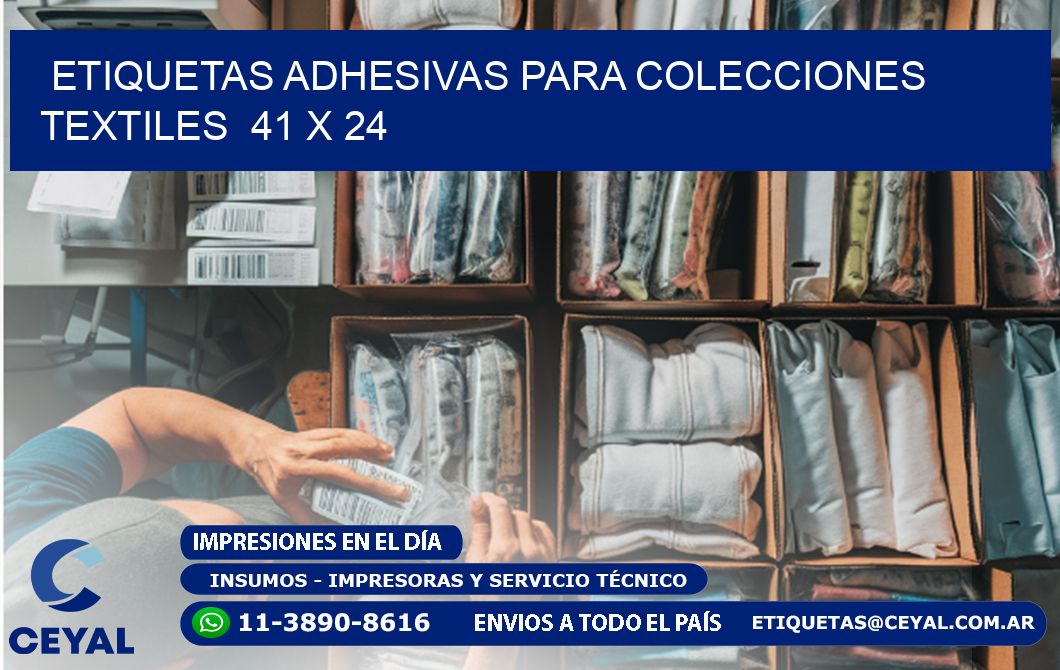 ETIQUETAS ADHESIVAS PARA COLECCIONES TEXTILES  41 x 24
