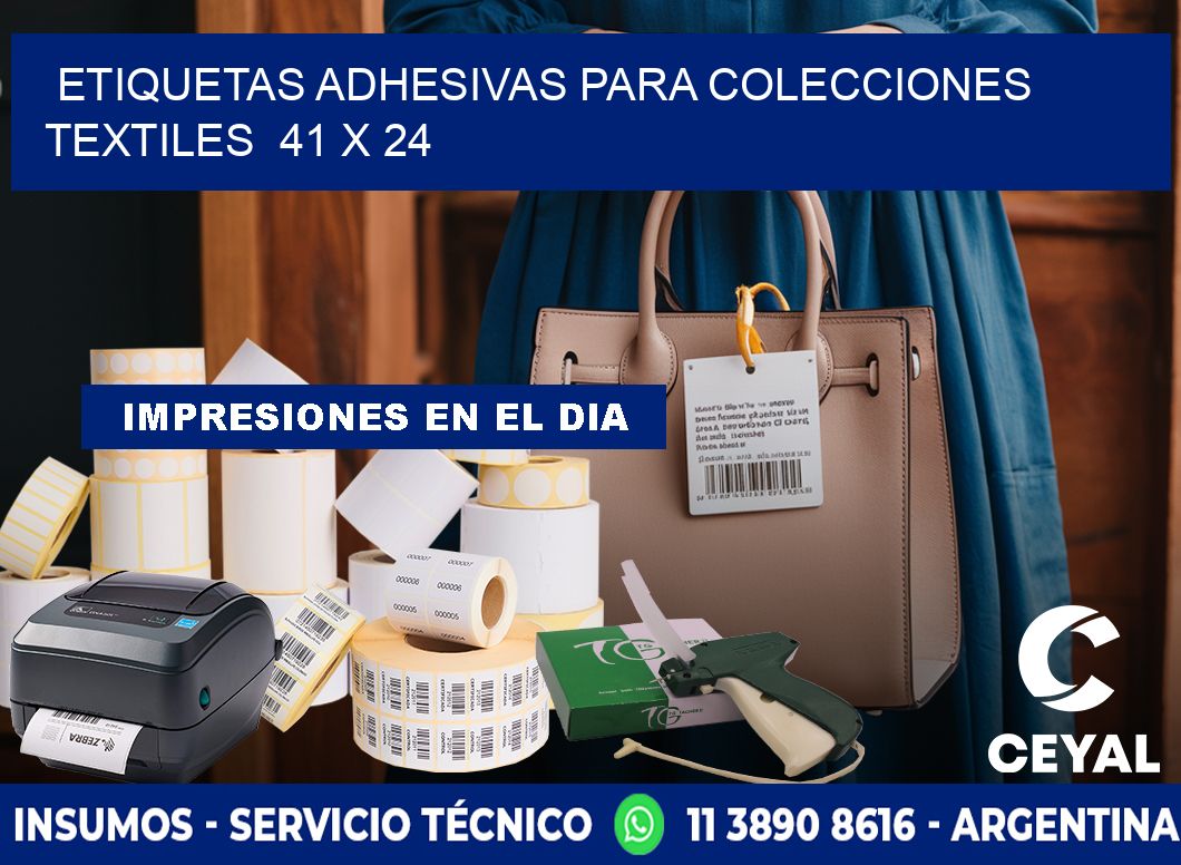 ETIQUETAS ADHESIVAS PARA COLECCIONES TEXTILES  41 x 24