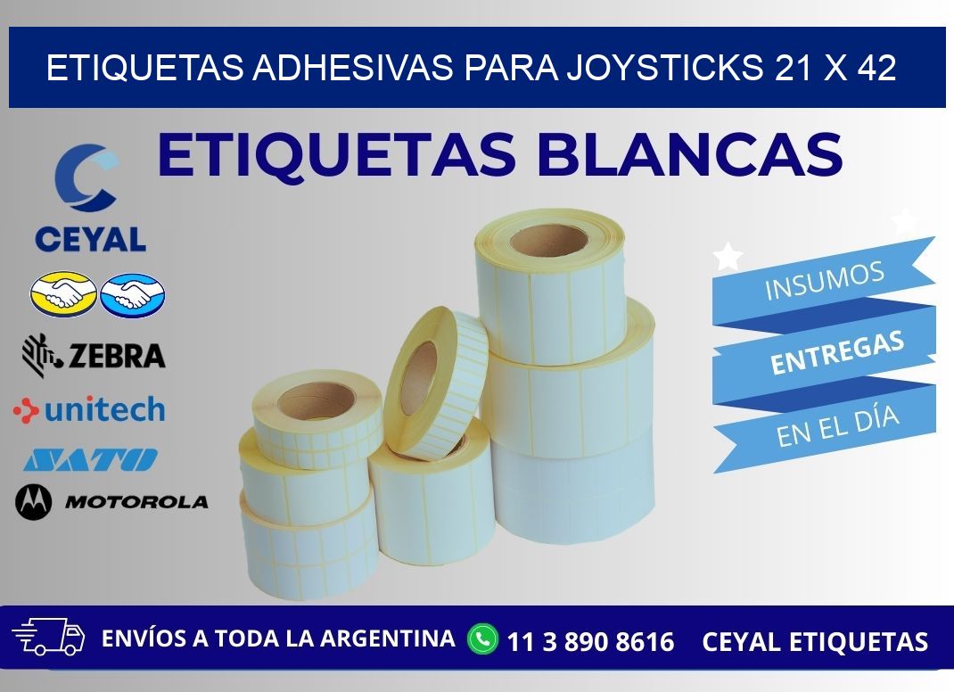 ETIQUETAS ADHESIVAS PARA JOYSTICKS 21 x 42