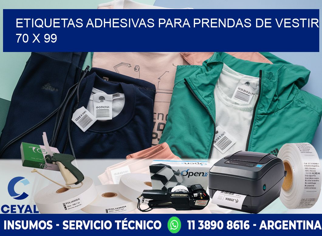 ETIQUETAS ADHESIVAS PARA PRENDAS DE VESTIR  70 x 99