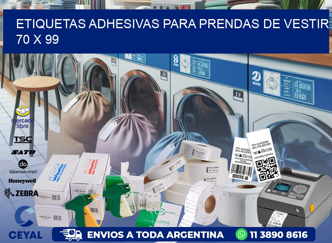 ETIQUETAS ADHESIVAS PARA PRENDAS DE VESTIR  70 x 99