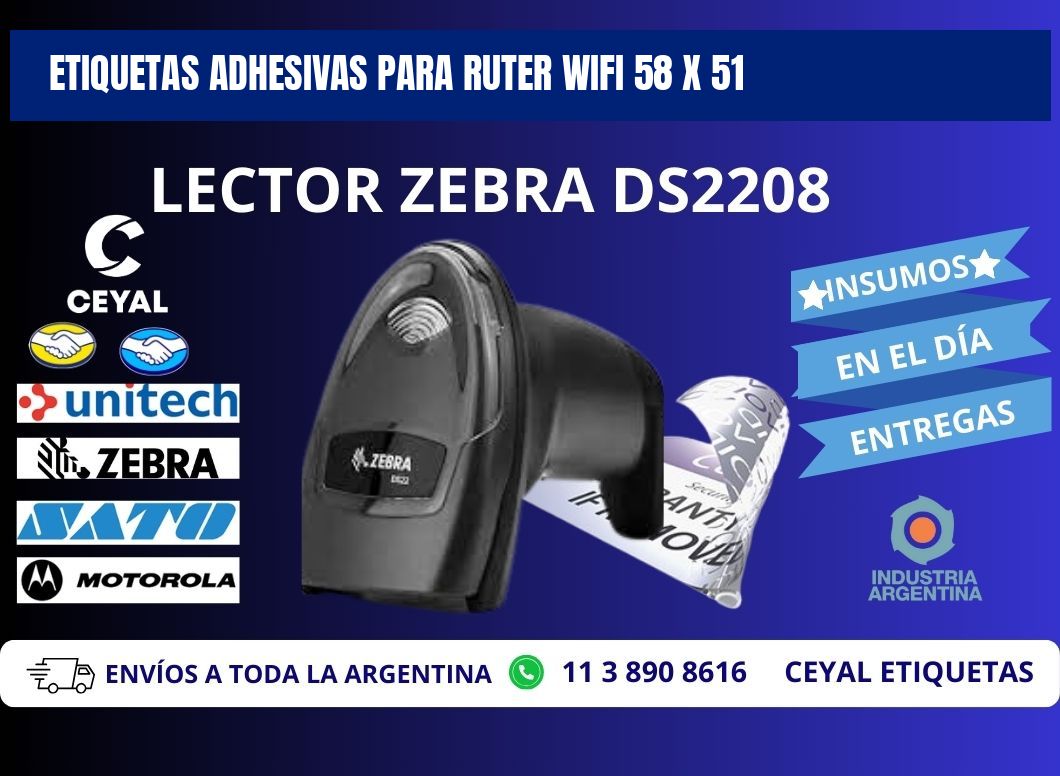 ETIQUETAS ADHESIVAS PARA RUTER WIFI 58 x 51