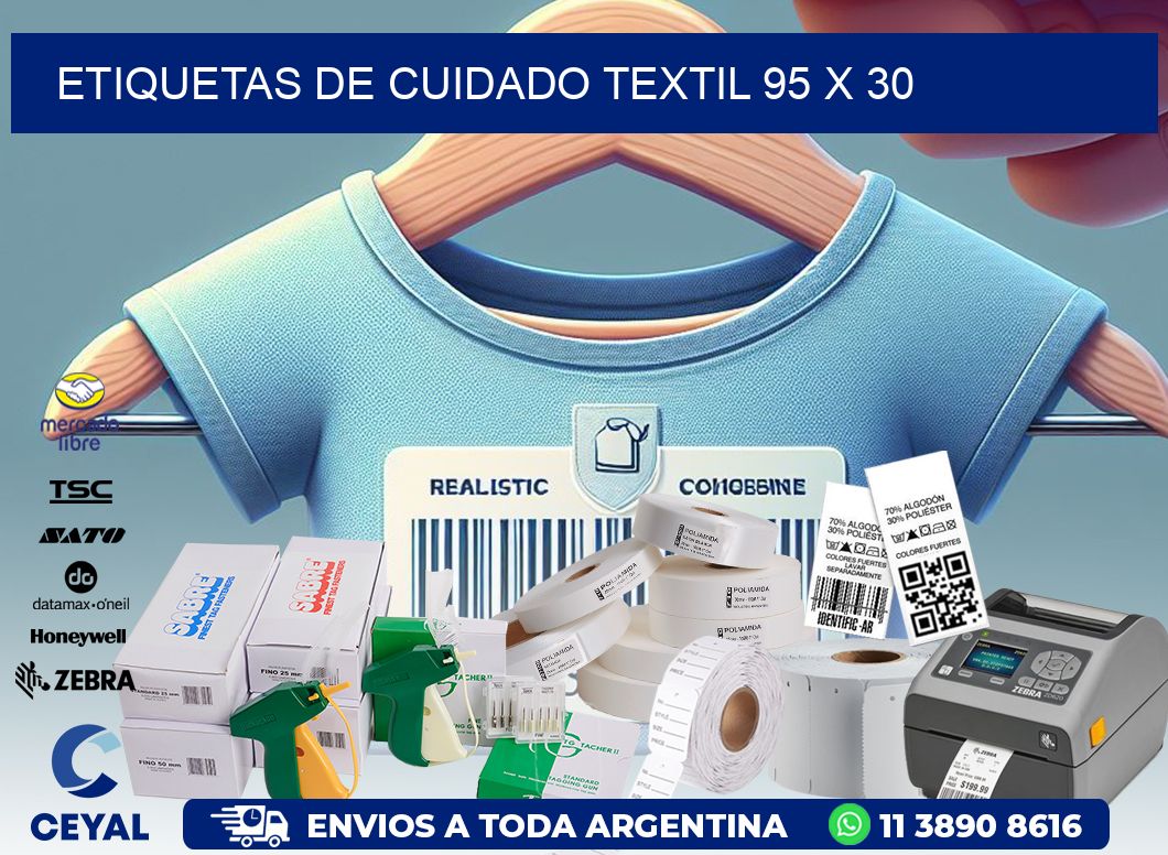ETIQUETAS DE CUIDADO TEXTIL 95 x 30