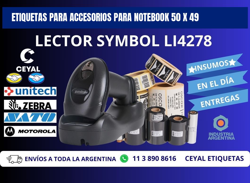 ETIQUETAS PARA ACCESORIOS PARA NOTEBOOK 50 x 49