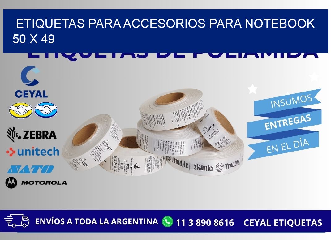 ETIQUETAS PARA ACCESORIOS PARA NOTEBOOK 50 x 49