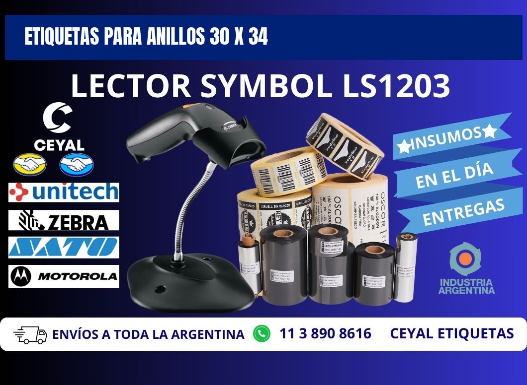 ETIQUETAS PARA ANILLOS 30 x 34
