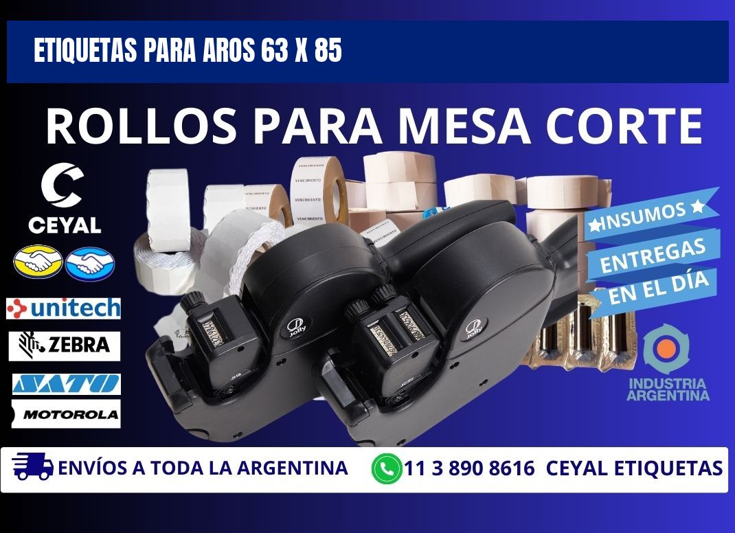 ETIQUETAS PARA AROS 63 x 85