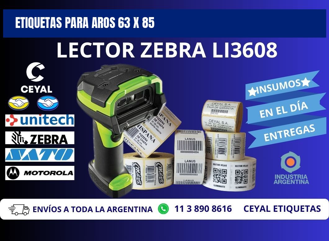 ETIQUETAS PARA AROS 63 x 85