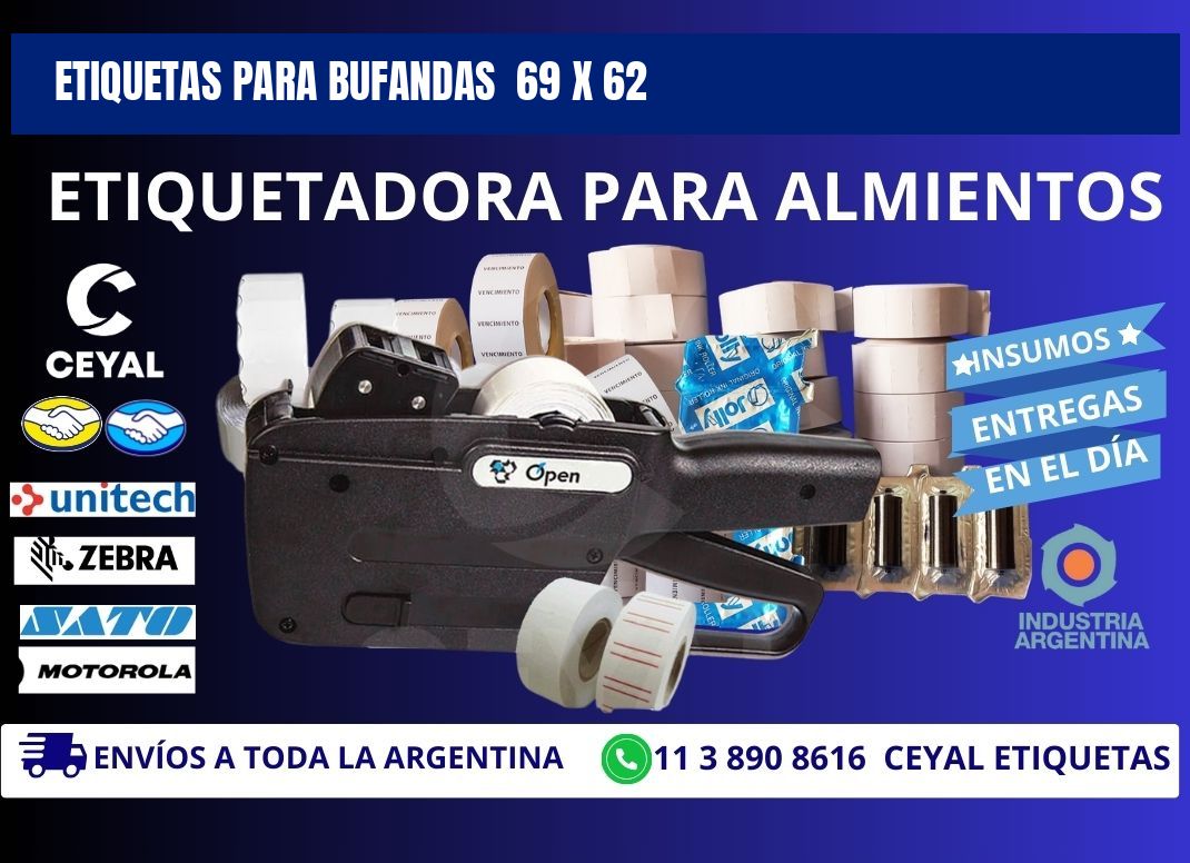 ETIQUETAS PARA BUFANDAS 69 x 62