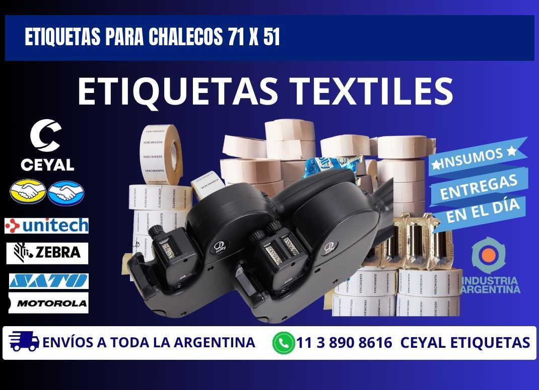 ETIQUETAS PARA CHALECOS 71 x 51