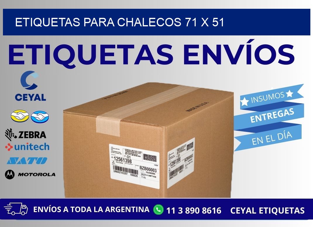 ETIQUETAS PARA CHALECOS 71 x 51