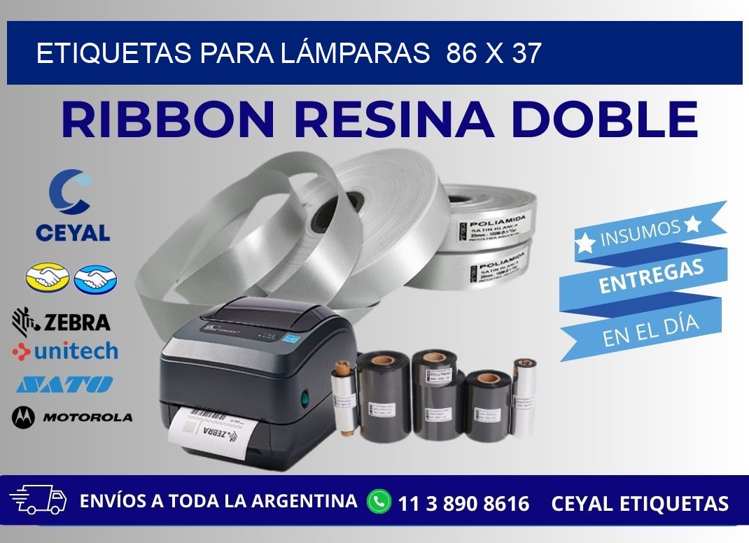 ETIQUETAS PARA LÁMPARAS 86 x 37