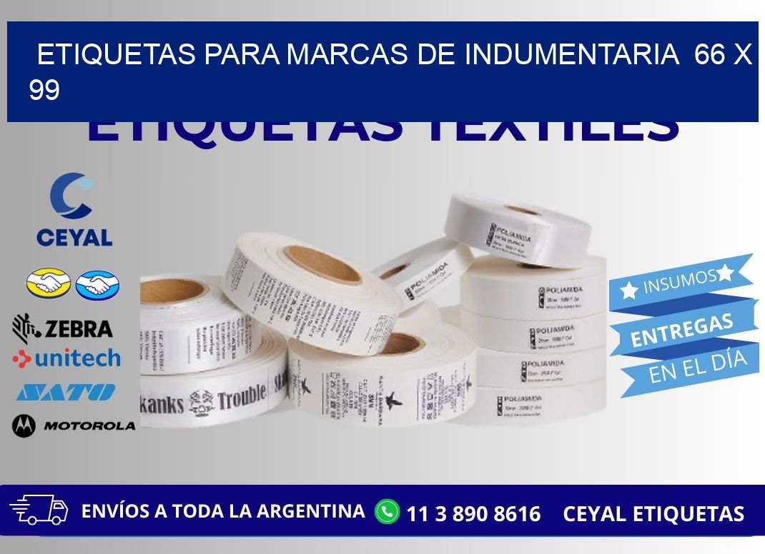 ETIQUETAS PARA MARCAS DE INDUMENTARIA  66 x 99