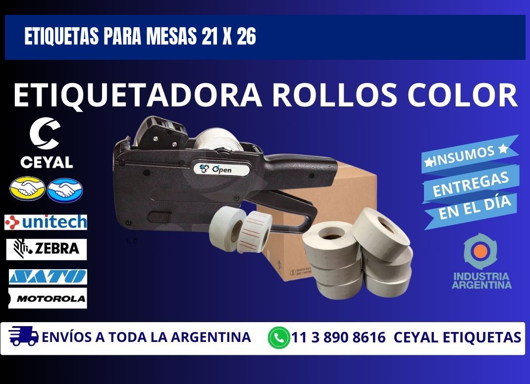 ETIQUETAS PARA MESAS 21 x 26