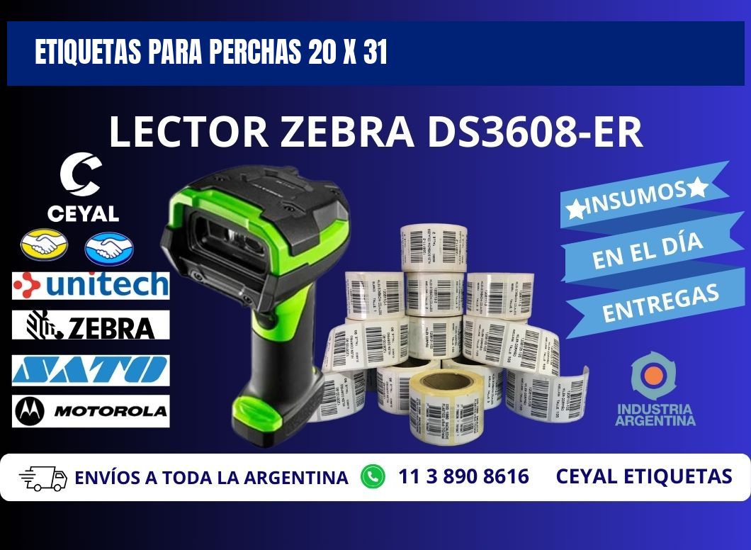 ETIQUETAS PARA PERCHAS 20 x 31
