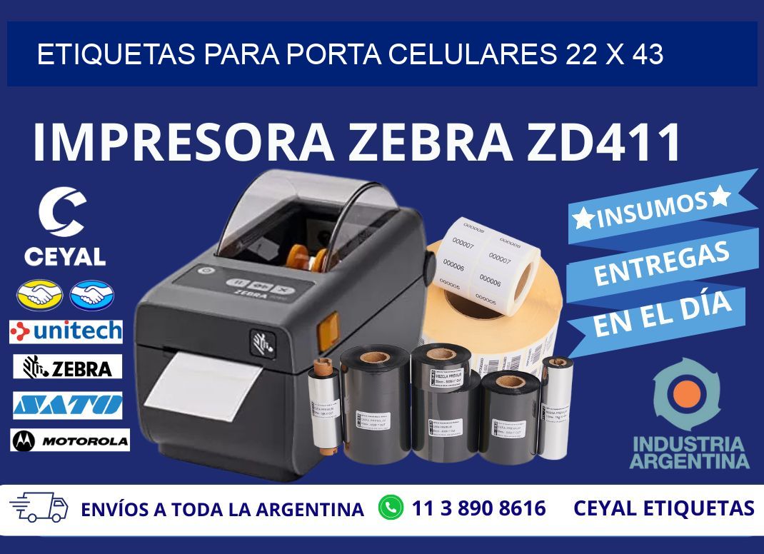 ETIQUETAS PARA PORTA CELULARES 22 x 43