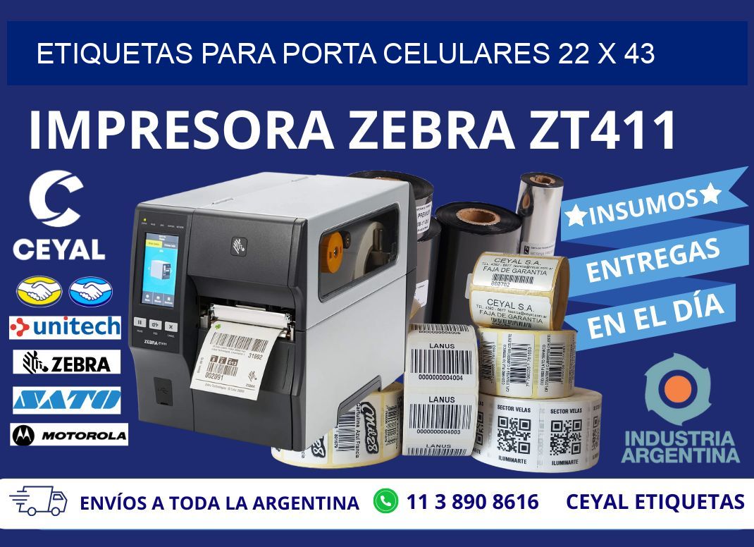 ETIQUETAS PARA PORTA CELULARES 22 x 43