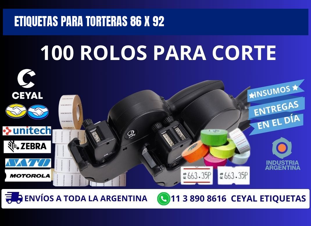 ETIQUETAS PARA TORTERAS 86 x 92