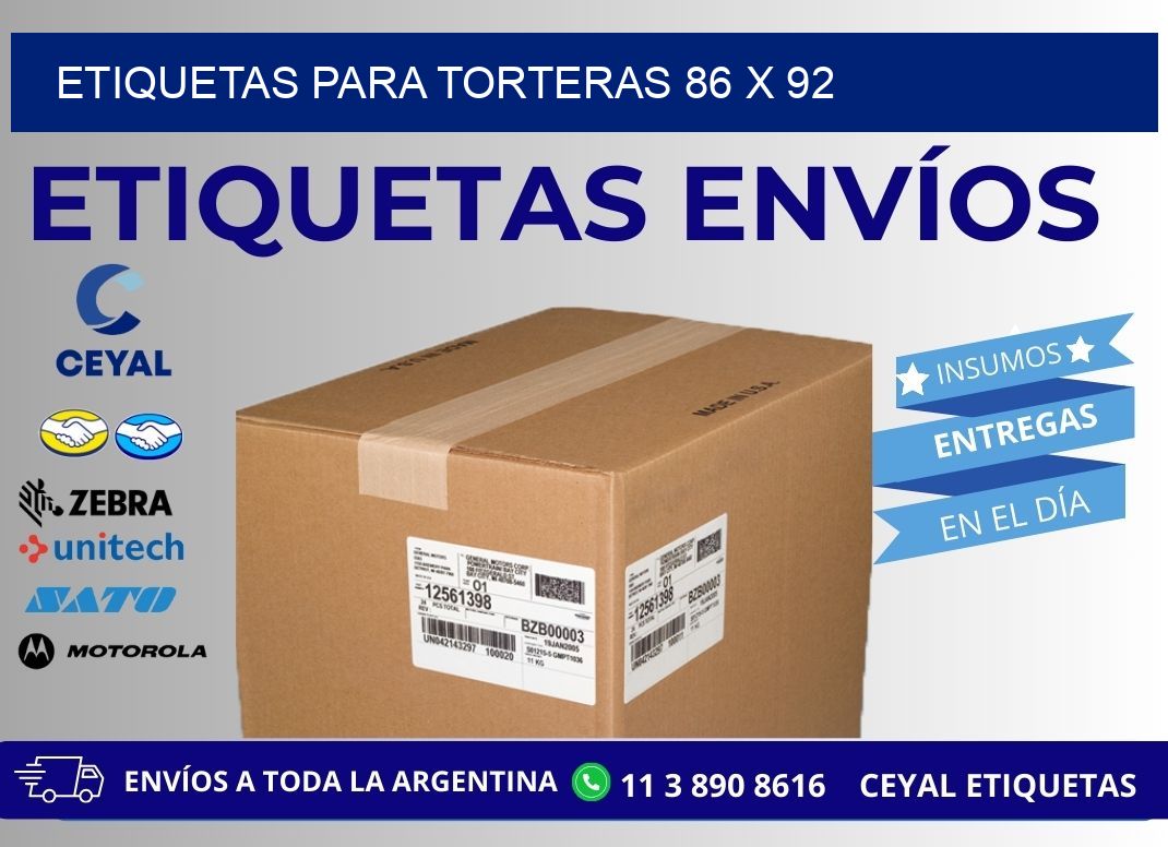 ETIQUETAS PARA TORTERAS 86 x 92