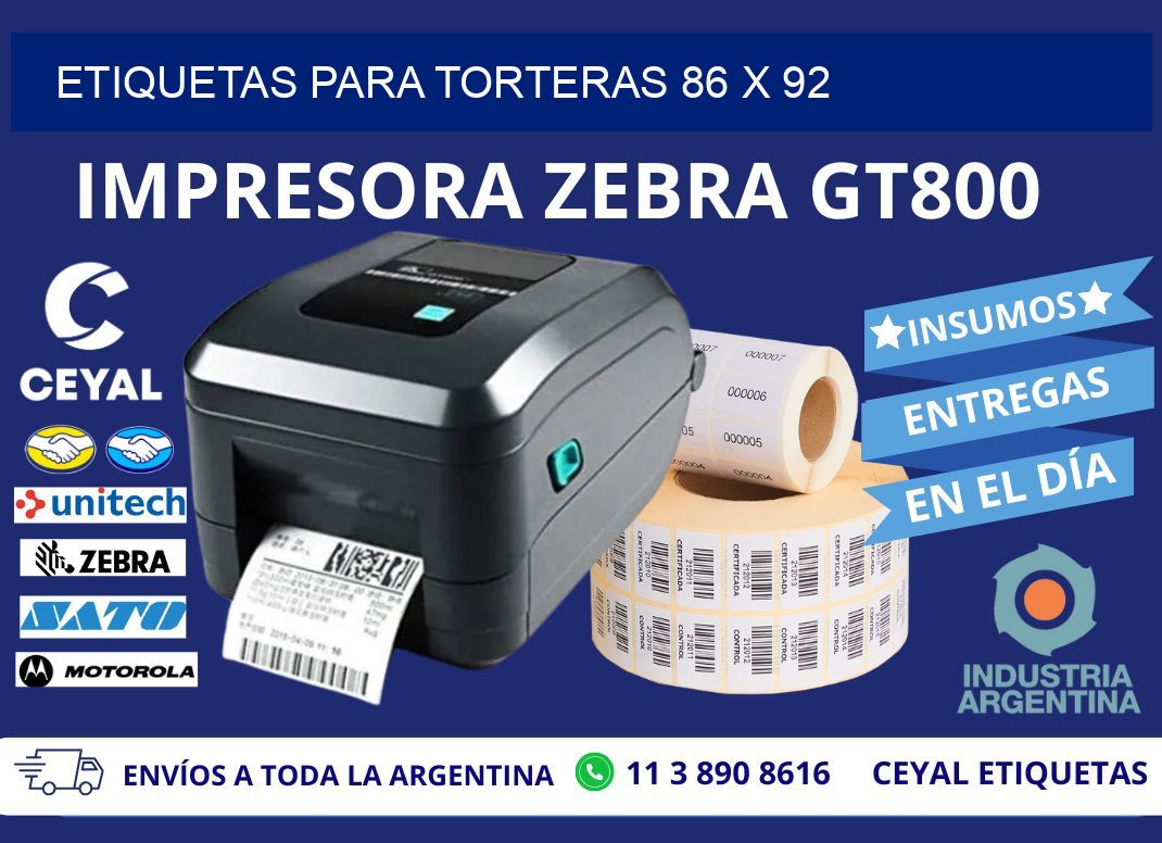 ETIQUETAS PARA TORTERAS 86 x 92