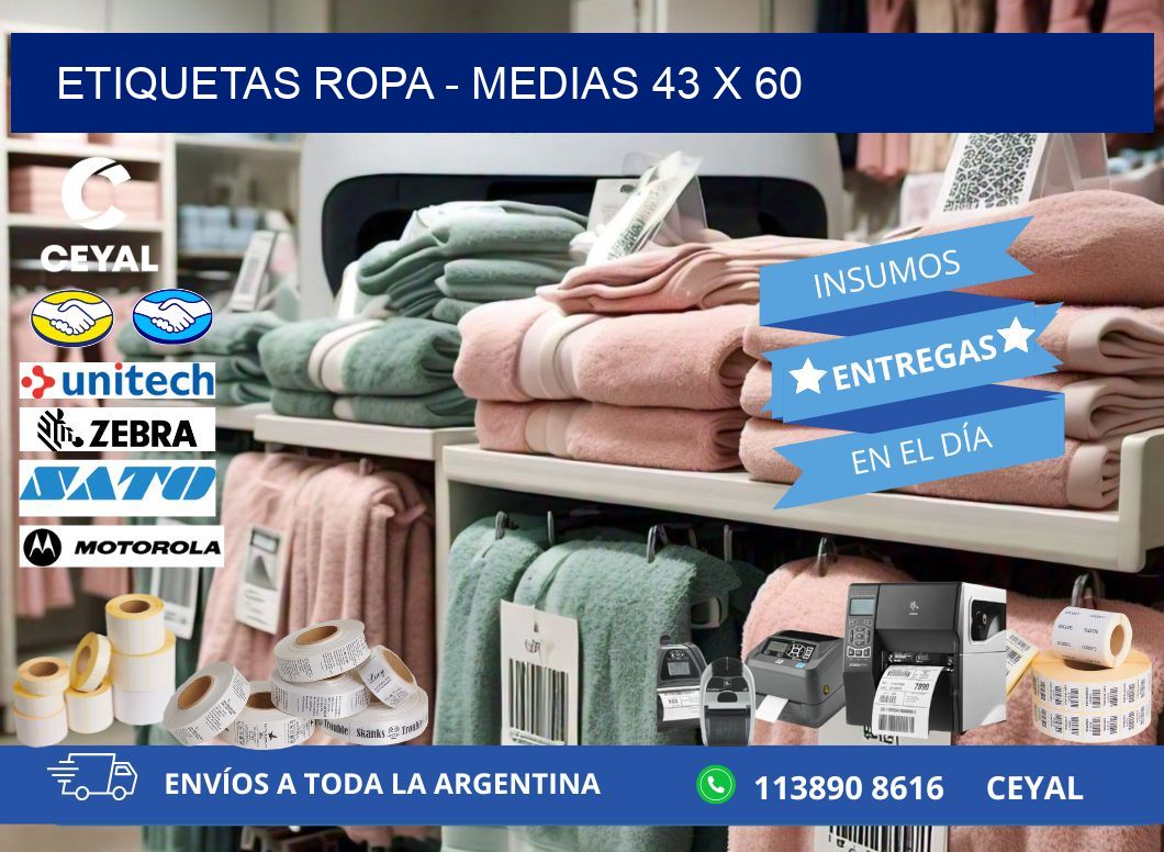 ETIQUETAS ROPA - MEDIAS 43 x 60