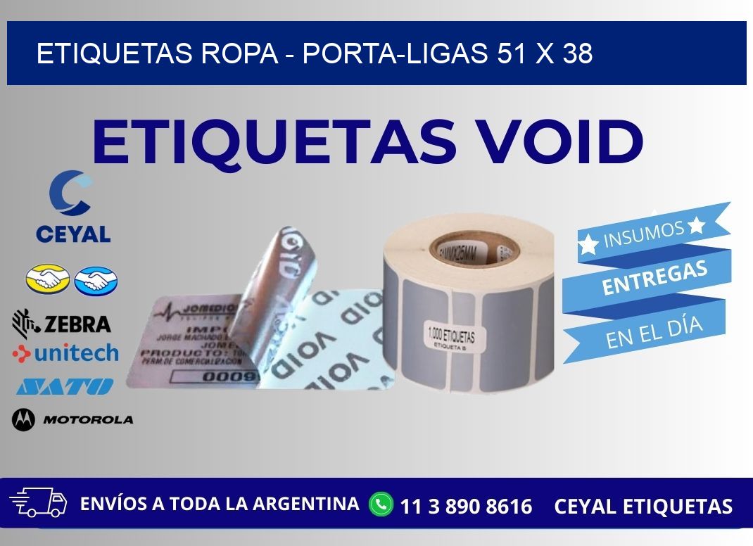 ETIQUETAS ROPA – PORTA-LIGAS 51 x 38