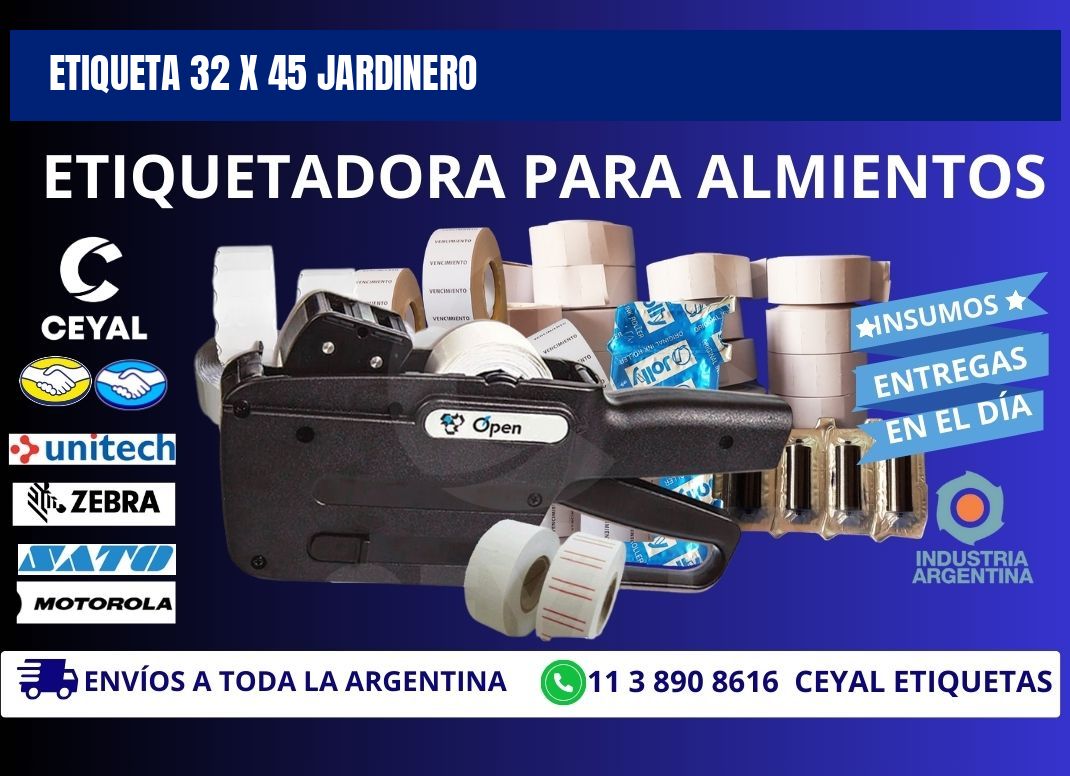 Etiqueta 32 x 45 jardinero