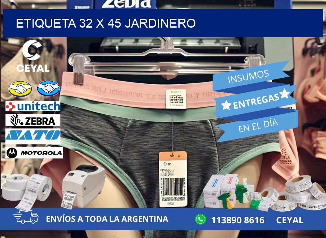 Etiqueta 32 x 45 jardinero