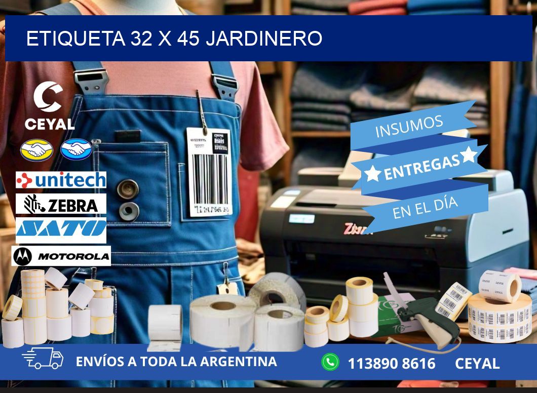 Etiqueta 32 x 45 jardinero