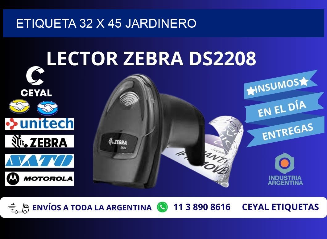 Etiqueta 32 x 45 jardinero