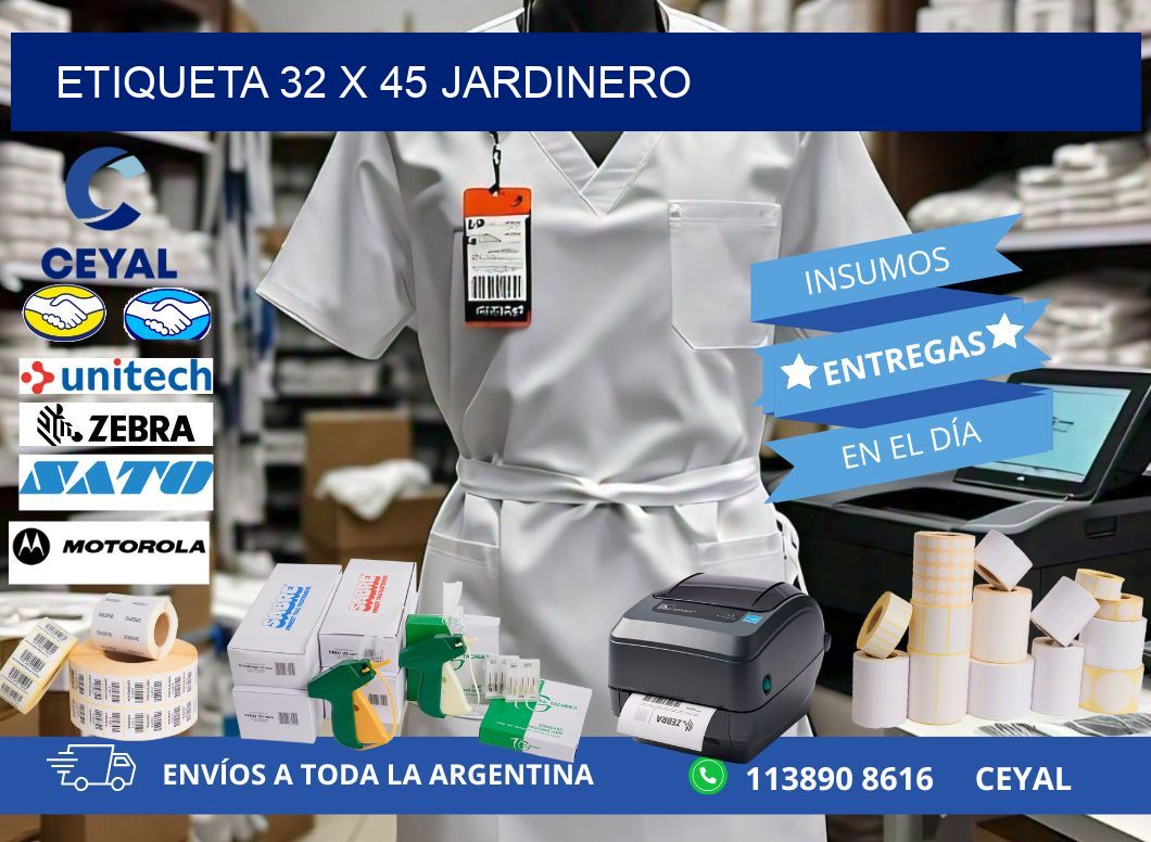 Etiqueta 32 x 45 jardinero