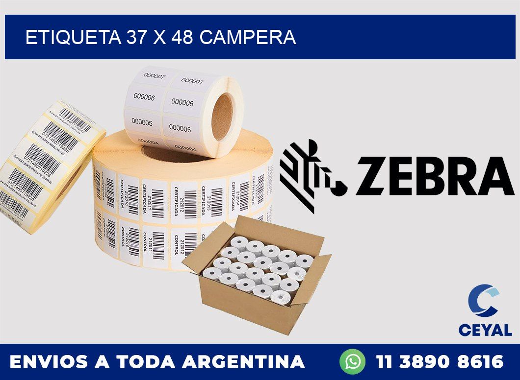 Etiqueta 37 x 48 campera