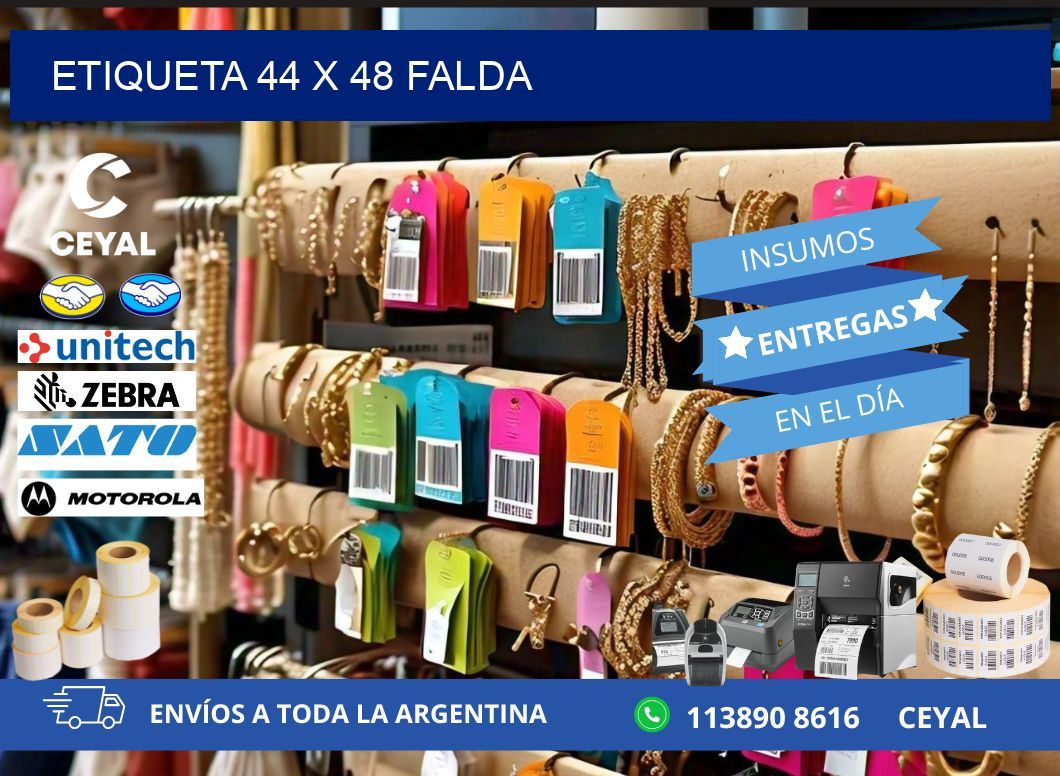 Etiqueta 44 x 48 falda
