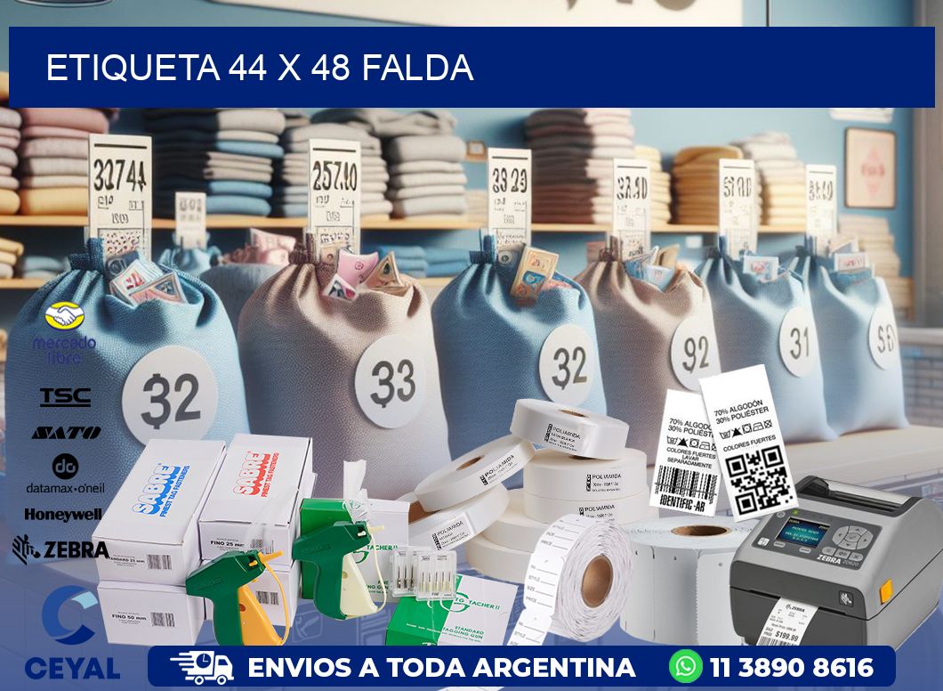 Etiqueta 44 x 48 falda