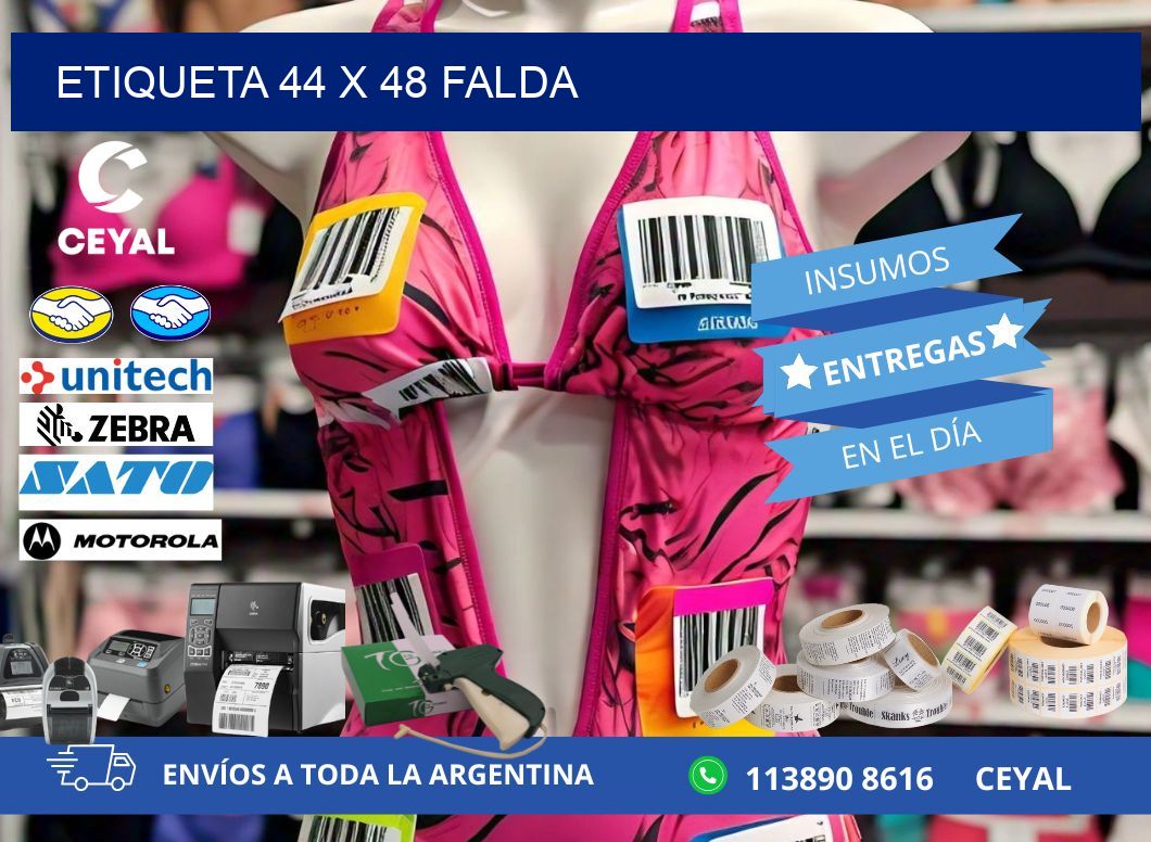 Etiqueta 44 x 48 falda