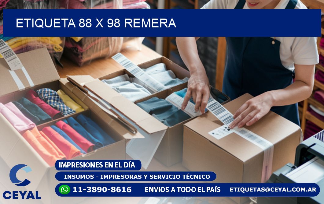 Etiqueta 88 x 98 remera
