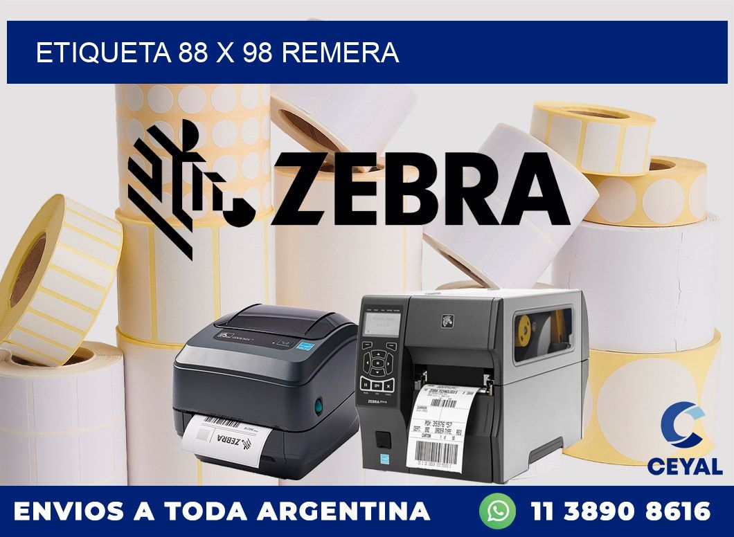 Etiqueta 88 x 98 remera
