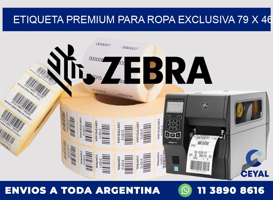 Etiqueta Premium para Ropa Exclusiva 79 x 46