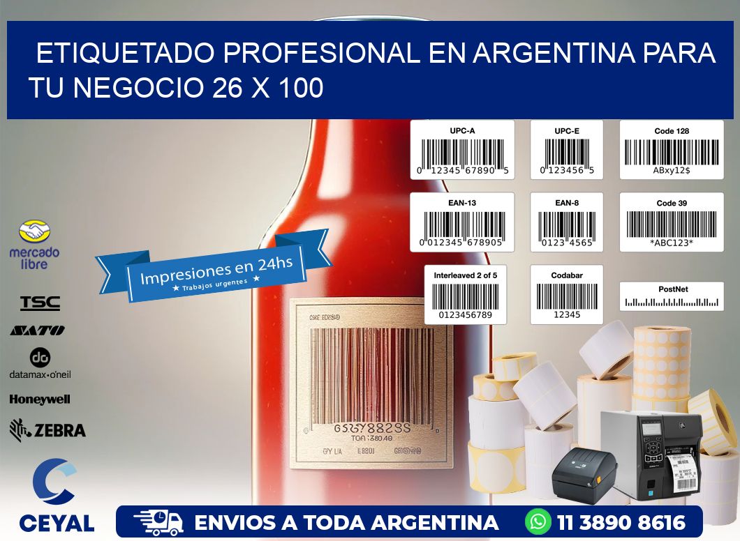 Etiquetado Profesional en Argentina para tu Negocio 26 x 100