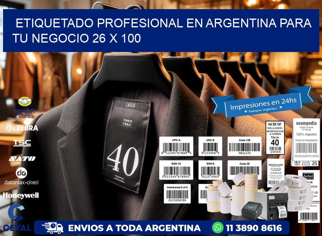 Etiquetado Profesional en Argentina para tu Negocio 26 x 100
