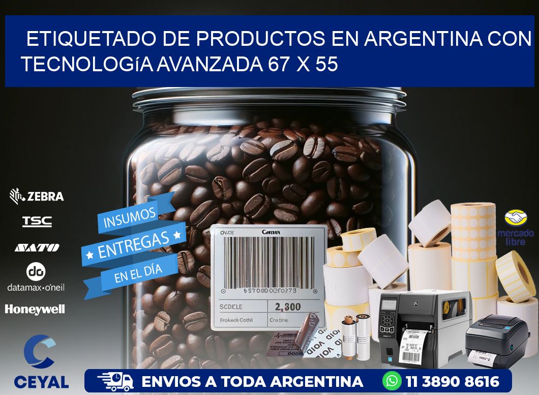Etiquetado de Productos en Argentina con Tecnología Avanzada 67 x 55