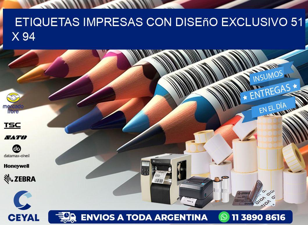 Etiquetas Impresas con Diseño Exclusivo 51 x 94
