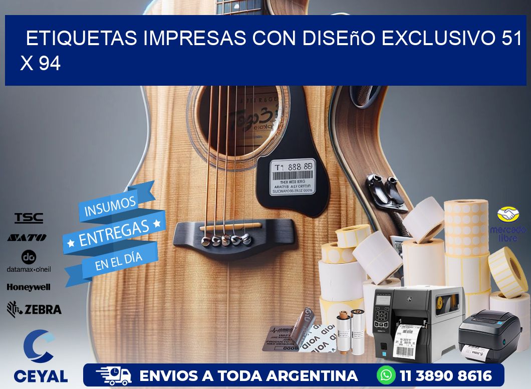Etiquetas Impresas con Diseño Exclusivo 51 x 94