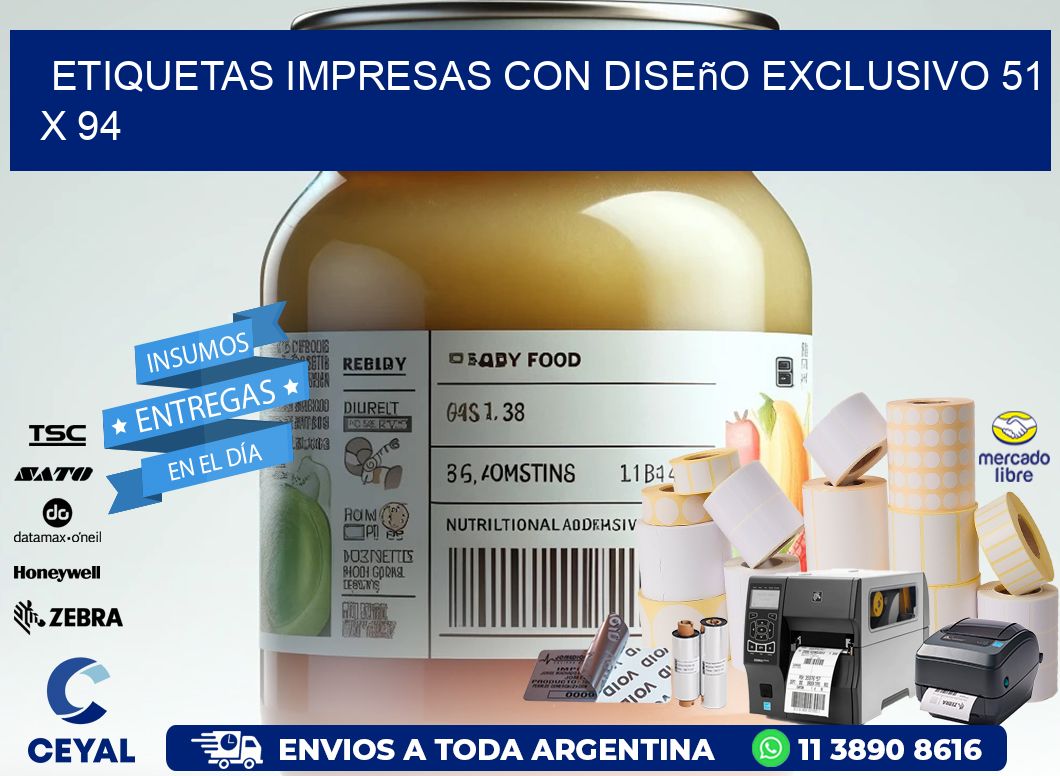 Etiquetas Impresas con Diseño Exclusivo 51 x 94