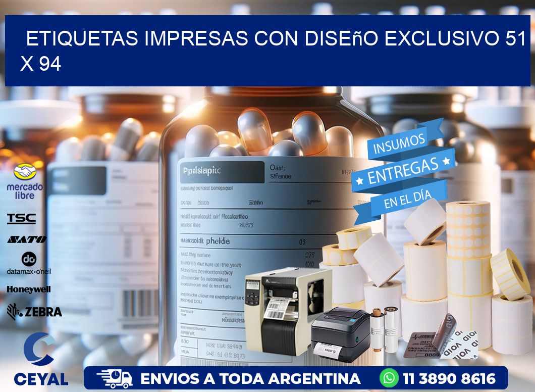 Etiquetas Impresas con Diseño Exclusivo 51 x 94
